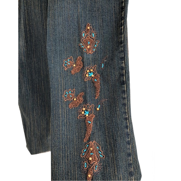 Marie Claire blue jeans boho/vintage size 11 straight cut slightly stretch - Picture 5 of 7